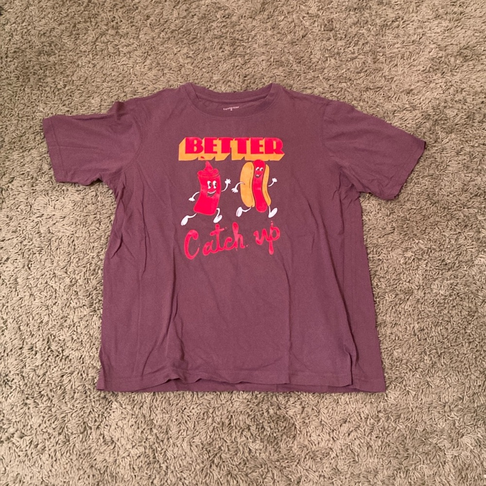 Large, Maroon, Lands’ End graphic tshirt